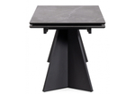 Керамический стол Woodville Ливи 140(200)х80х78 серый мрамор, черный