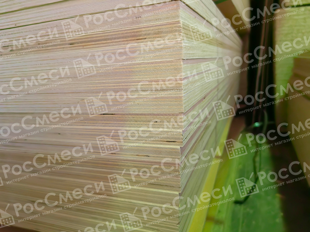 Фанера ФК 15 мм 1525х1525 сорт 3/4 шлифованная березовая