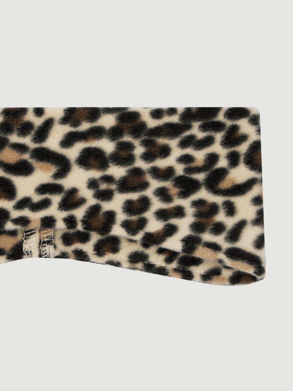 Флисовая повязка двухслойная Mjölk Beige Leopard