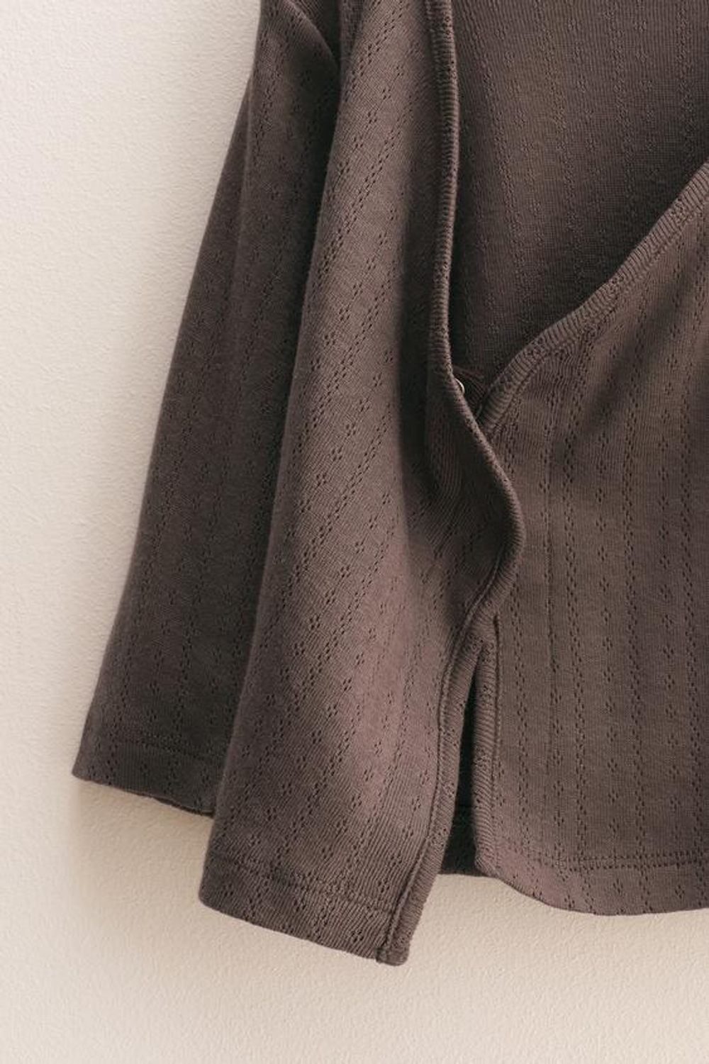 ZARA TIMELESS — ФУТБОЛКА-КИМОНО В ТЕХНИКЕ «ПОИНТЕЛЬ», БАКЛАЖАННЫЙ