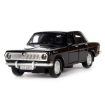 Модель ин. мет. "ГАЗ-2401 Волга" 12см, двери, багаж, черный, коробка 2401-12-BK (Технопарк)