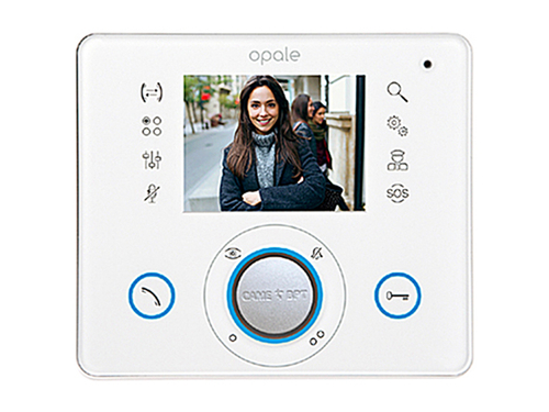 OPALE WHITE - Абонентское устройство OPALE с цветным дисплеем 3,5" и сенсорными клавишами, цвет белый лёд