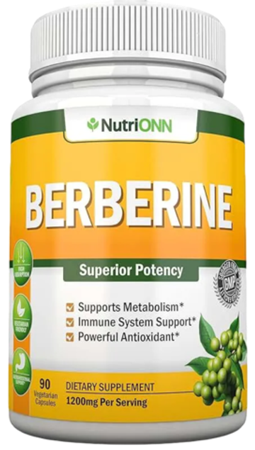 NutriONN Berberine 600 mg 90 vcaps, Берберин, Контроль сахара