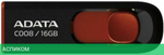 USB Flash-накопитель A-Data C008 16GB черный/красный (AC008-16G-RKD)