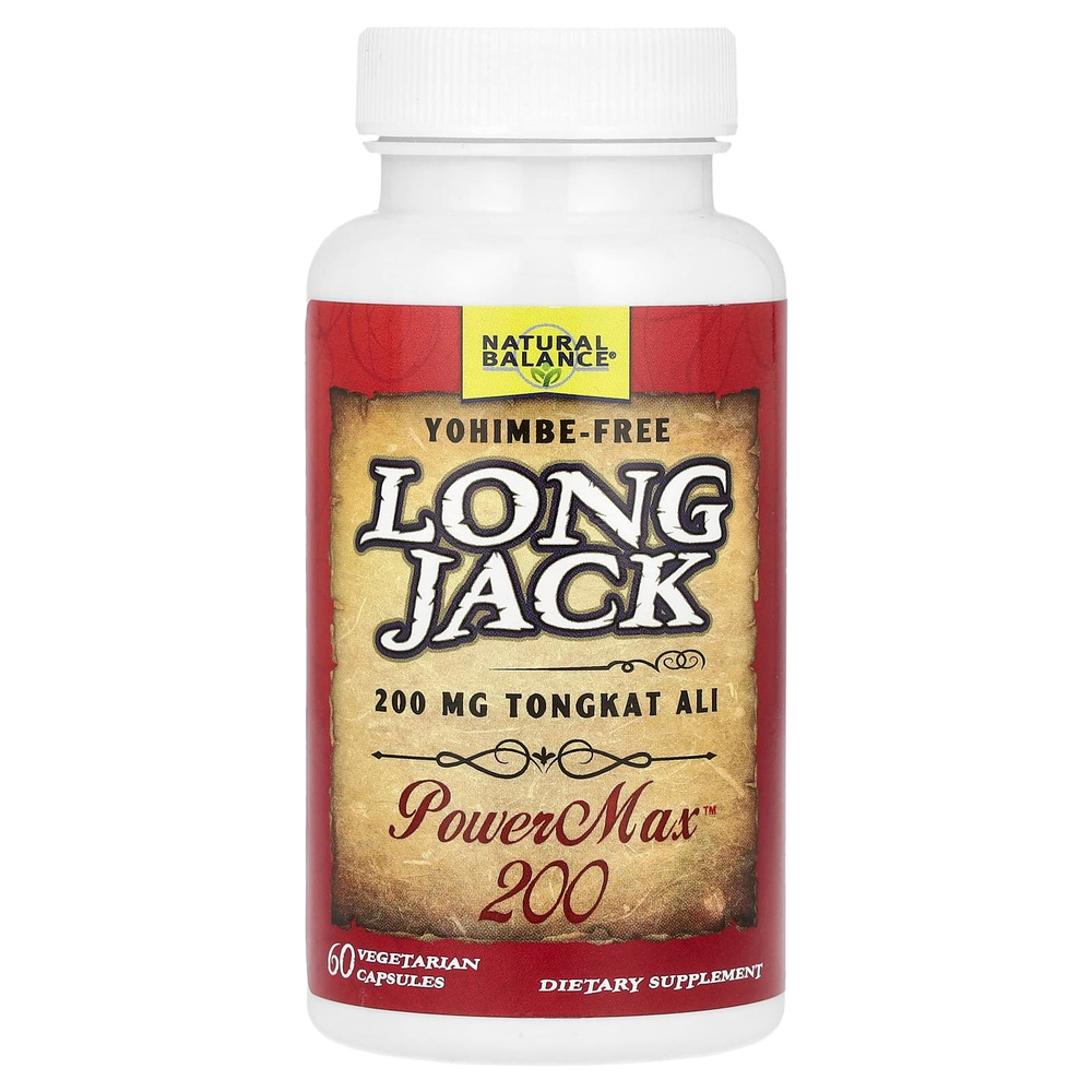 Natural Balance, Long Jack, PowerMax™, 60 вегетарианских капсул (100 мг в 1 капсуле)