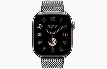 Apple Watch Hermes Series 11 Toile H Single Tour Noir/Écru