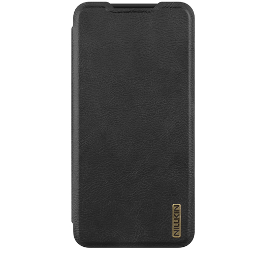 Кожаный чехол книжка от Nillkin для смартфона Samsung Galaxy S25 Edge, серия Qin Pro Leather с сдвижной защитной шторкой для камеры