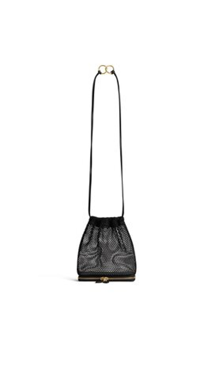 ALAÏA СУМКА LE POCHON В СЕТОЧКУ, ЧЕРНЫЙ