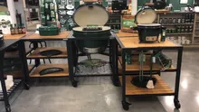 Керамический гриль Big Green Egg L Large (Большой), 46 см, на модульной подставке с тумбой