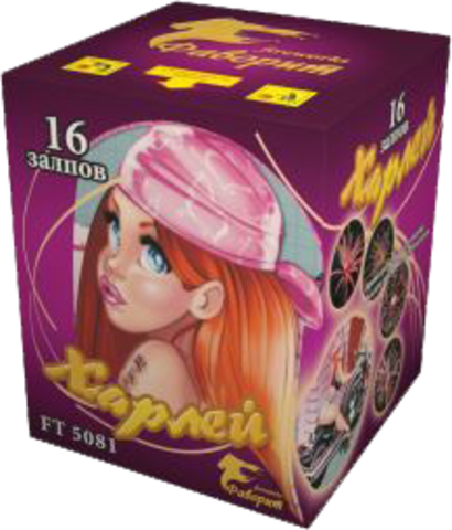 Батарея салютов " Харлей" 16 залпов 0,8 дюйма