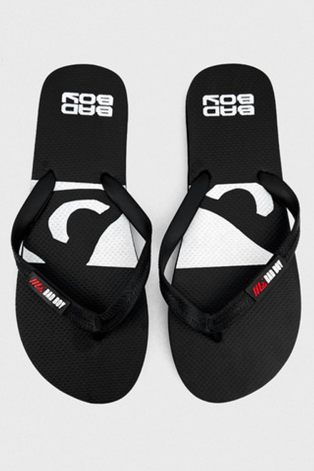 Шлепанцы, сланцы,  Вьетнамки Bad Boy черный/белый