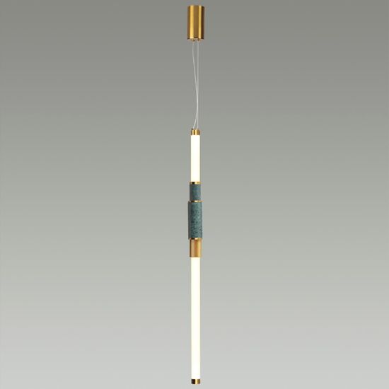 4360/14L MIDCENT ODL24 126 изумрудный мрамор/антич.бронза/металл/акрил Подвесной светильник (ВЕРТ. И ГОРИЗОНТ) IP20 LED 14W 3000K 220V MARMI