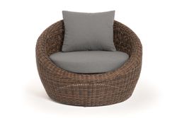 "Барселона" кресло из искусственного ротанга, цвет коричневый