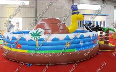 Надувной скалодром "В гостях у черепахи" 5*5*4 м