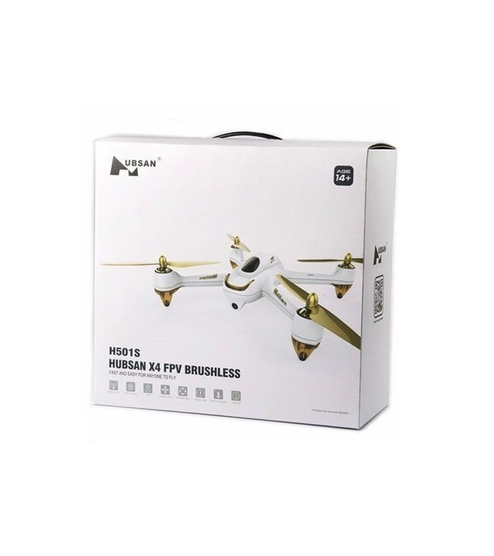 Р/У квадрокоптер Hubsan X4 GPS, FHD+FPV, автовозврат, удержание, следуй за мной, 2.4G (белый)