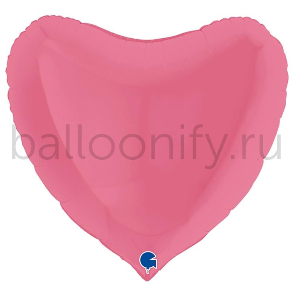 Фольгированная фигура, сердце, 36"/91СМ Пастель Bubble Gum