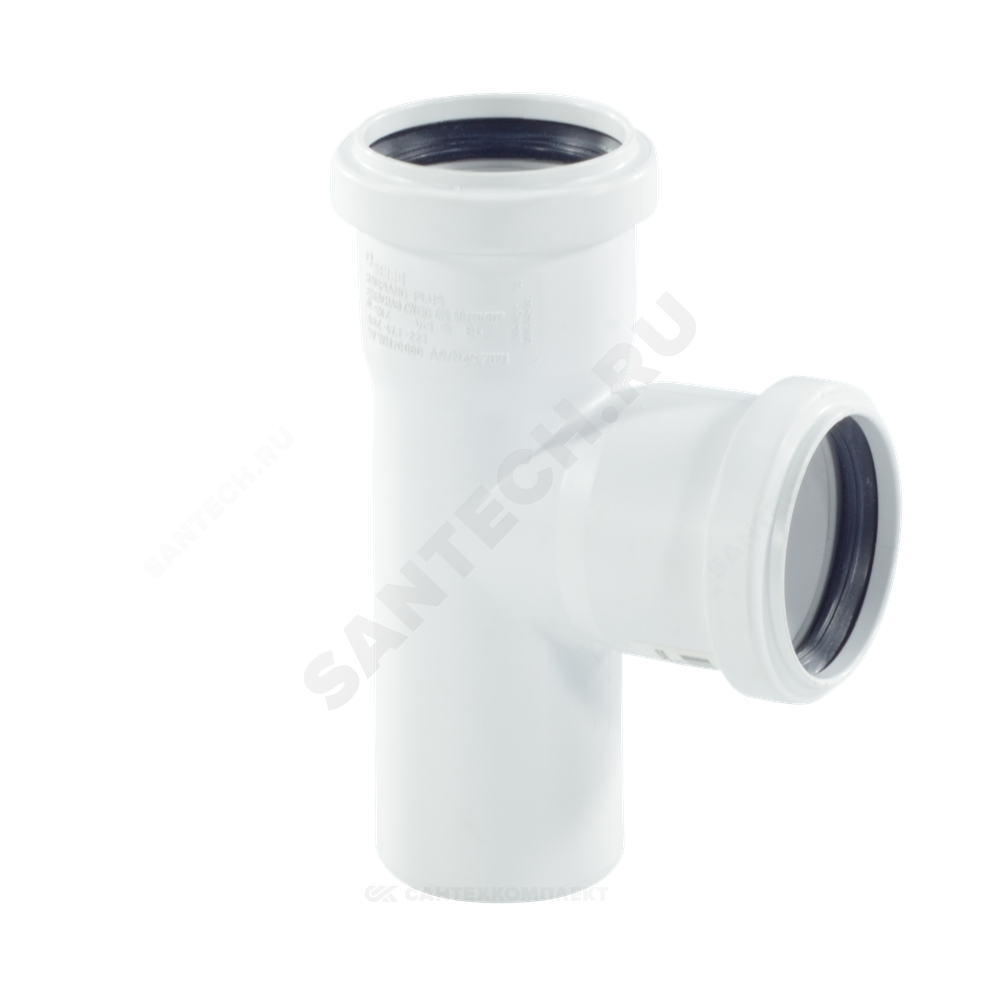 Тройник PP-H бесшумный белый RAUPIANO PLUS Дн 40х40х45гр б/нап в/к Rehau 11231041002
