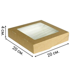 Коробка для пряников Eco tabox КРАФТ 20х20х4 см