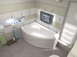 Акриловая ванна Bas (Бас) Николь 170х105 L, с каркасом