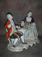 Статуэтка. Фарфор. За игрой в шахматы. Rudolf Kammer. Германия