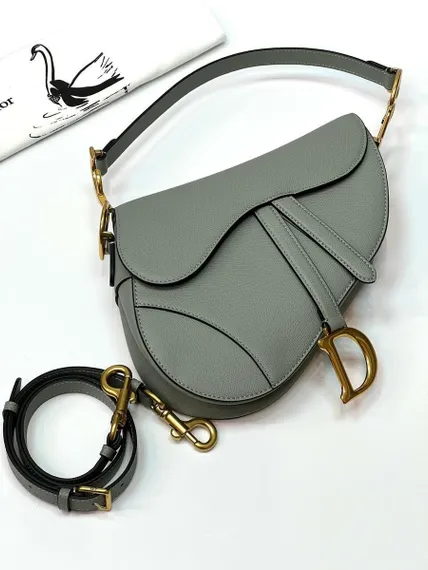 Сумка Dior Saddle светло-серый