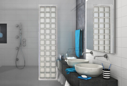 Стеклоблок бесцветный Mini Classic 14.6x14.6x8 см.