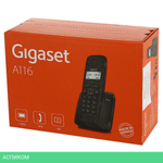 Радиотелефон DECT Gigaset A116 черный (S30852-H2801-S301)