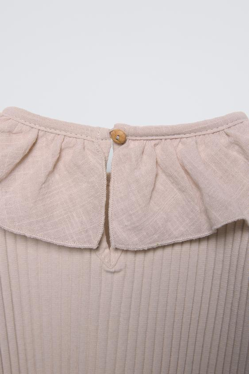 ZARA КОМБИНИРОВАННАЯ ФУТБОЛКА ИЗ ТРИКОТАЖА В РУБЧИК, КАМЕННО-СЕРЫЙ