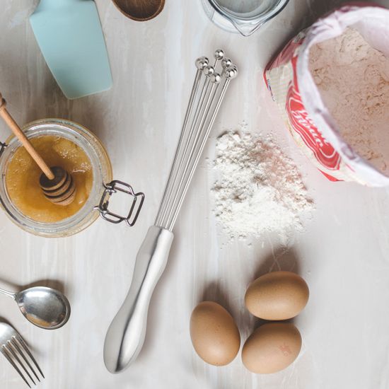 Венчик из нержавеющей стали Kamille КМ-5069 с прямыми прутками и шариками