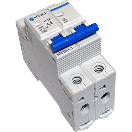 Модульный автоматический выключатель KNS3-63-AC-2P-C16