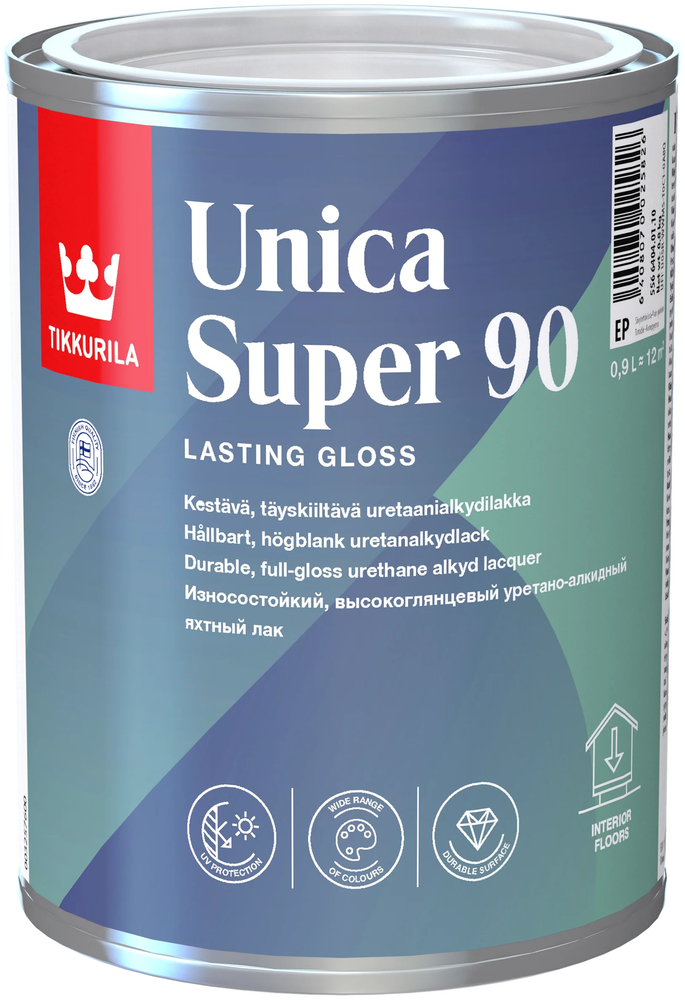 Лак глянцевый Tikkurila Unica super-90 (0,9л)