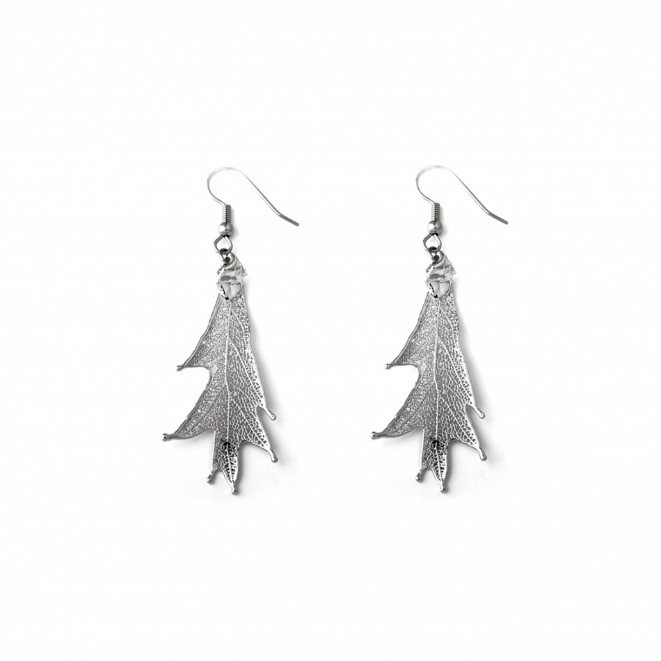 Серьги листья Ester Bijoux Красный Дуб LF87C-S BW