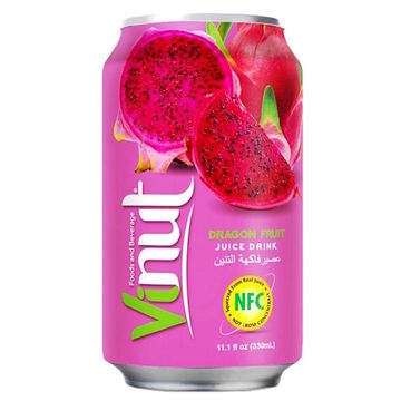 Напиток сокосодержащий безалкогольный Vinut Dragon Fruit со вкусом драгонфрута, 330 мл (Вьетнам)