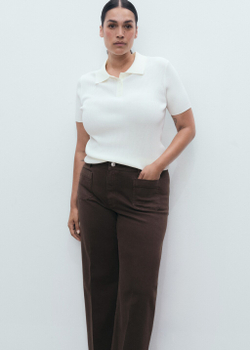 Джинсы wideleg с карманами