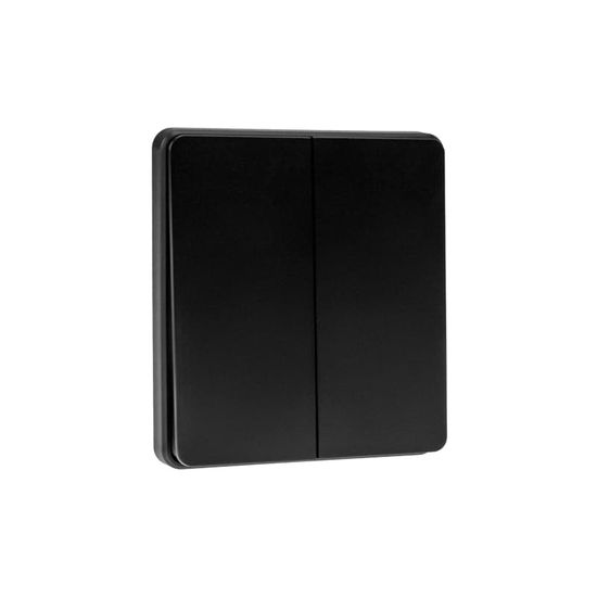 Выключатель ROUND 2 кл для жалюзи возвратный 10А с/у оникс KRANZ