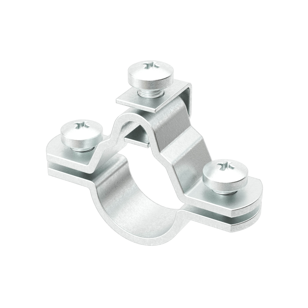 Хомут заземления для труб 20 мм (1/2"), оцинкованная сталь