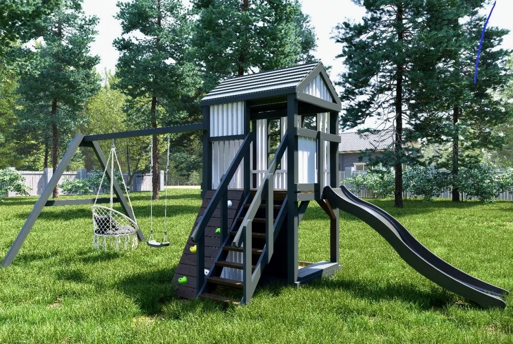 Детский домик с качелями "Сканди"