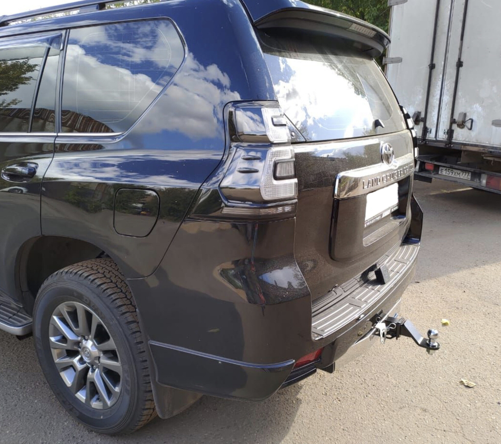 Фаркоп под квадрат для Toyota Land Cruiser Prado 120-150, Surf 212 , Lexus GX460 (усиленный), с 2002 г., Бизон.FA 1009-E(N)