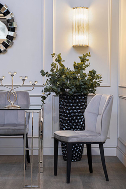 Кашпо для цветов напольное 36х86см Garda Decor жемчужно-черное