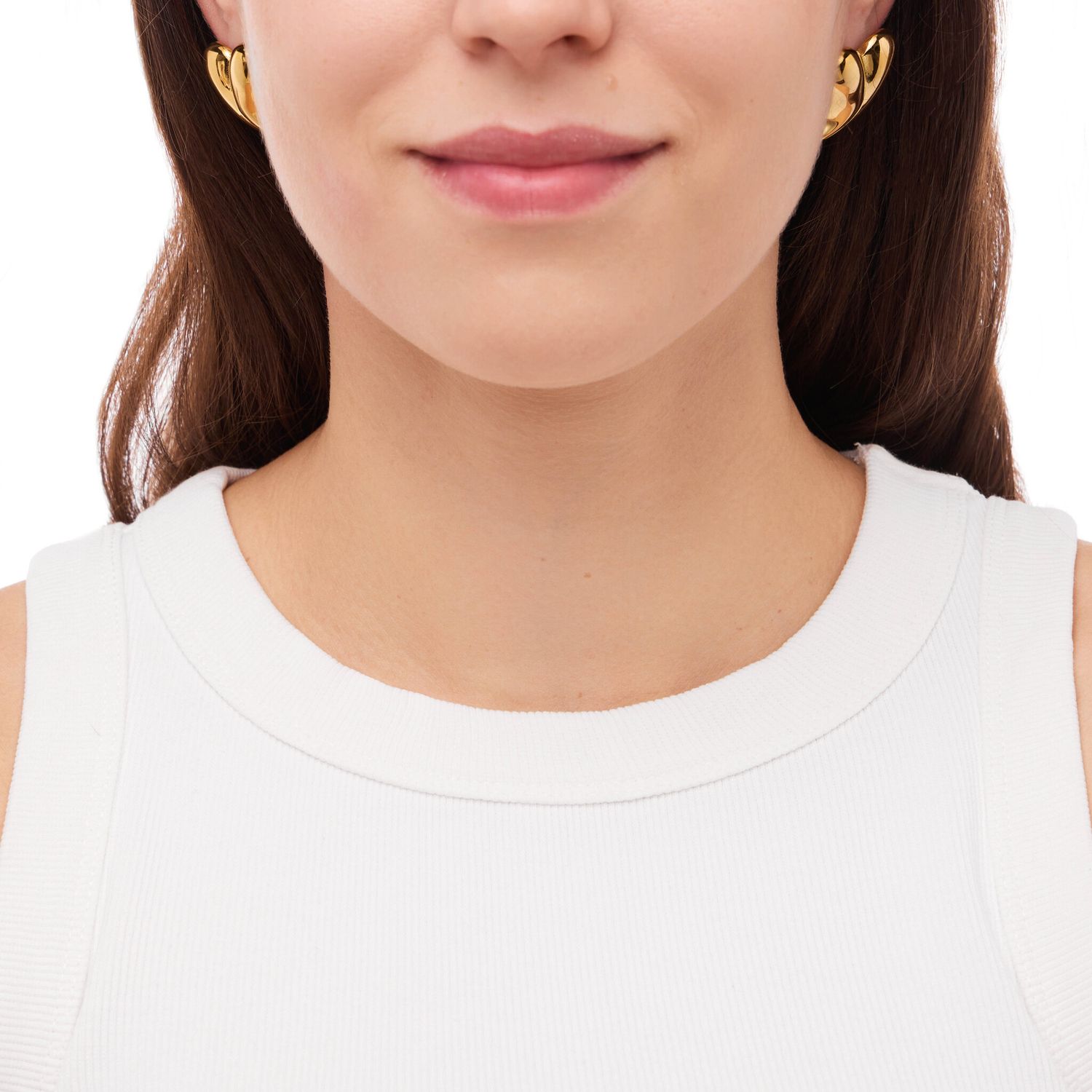 Серьги Plain Heart Earrings – Gold