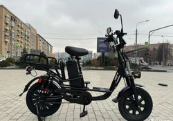 Электровелосипед для взрослых HNT G-1 с Амортизатороми 60/28Ah дисковые-гидравлические томоза ,черный