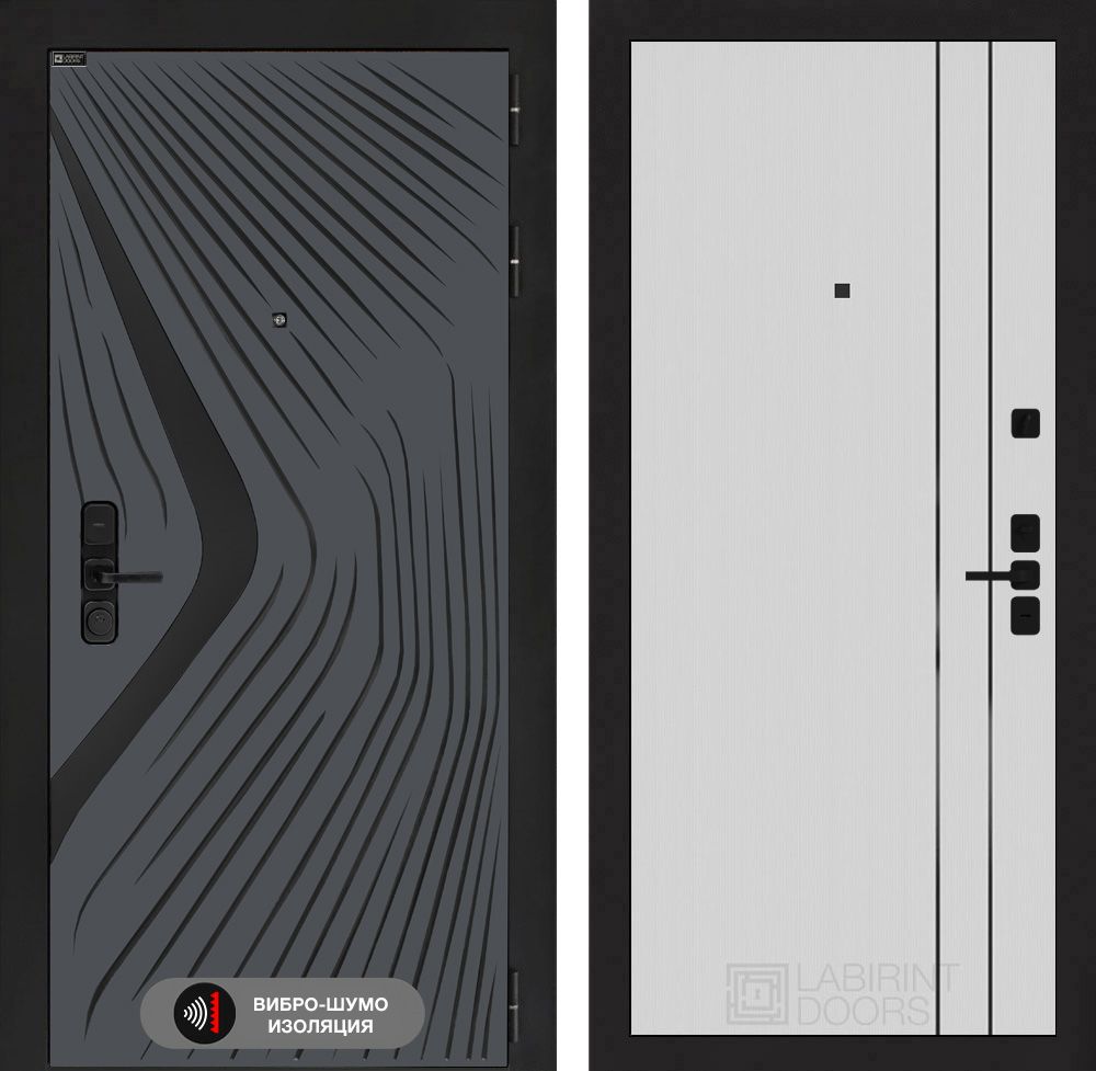 Входная дверь Лабиринт ЛЕОЛАБ - 10 Белый софт рельеф