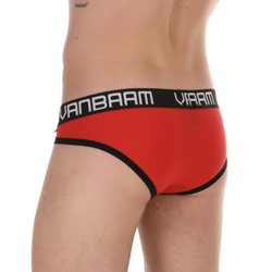 Мужские трусы слипы красные Van Baam VB49757