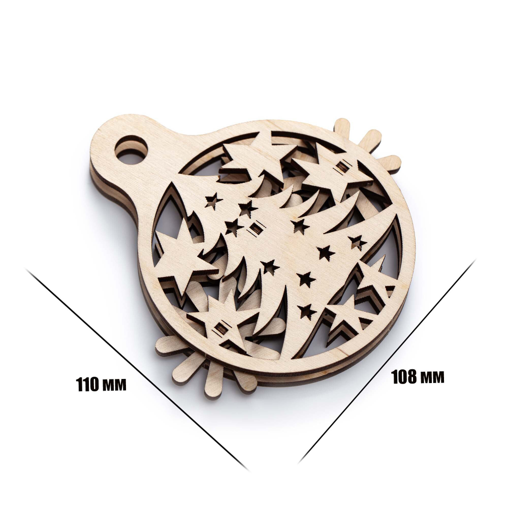 Деревянный конструктор Елочная игрушка - антистресс (DROVO)