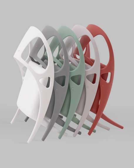 Стул складной Liara пластик серый