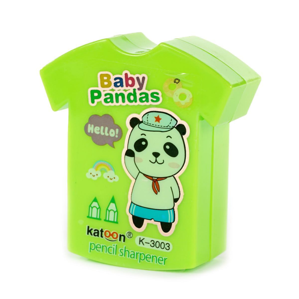 Точилка "Футболка с пандой", 2 отверстия, 1 шт.