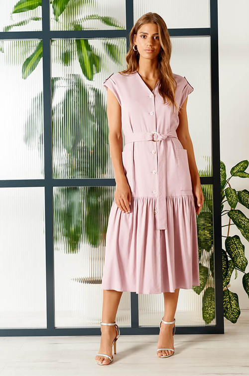 51380 Платье женское (пепельно-сиреневый)