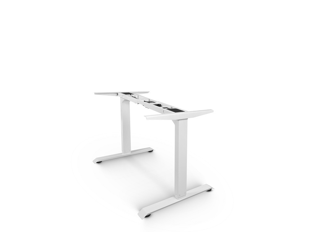 Регулируемый компьютерный стол Bazalt с регулировкой по высоте — столешница МДФ Дуб беленый