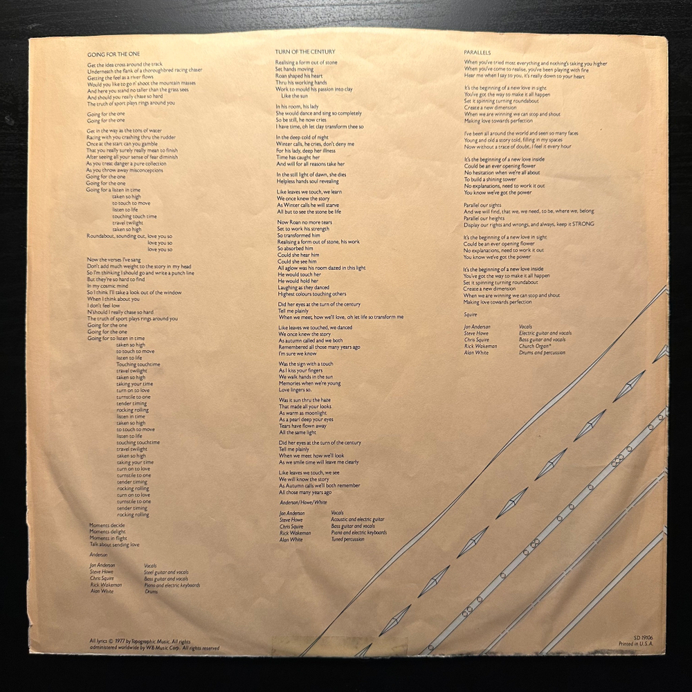 Yes - Going For The One (Канада 1977г.)