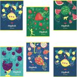 Тетрадь А5, 96 л., HATBER, скоба, клетка, матовая ламинация, УФ-лак, "Фруктово-Ягодный Шик", 96Т5лвлВ1